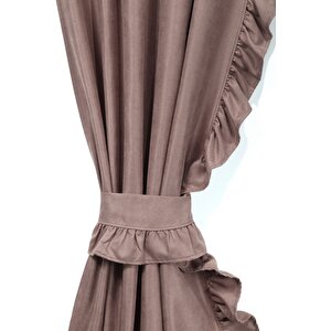 Poli Perde Çift Kanat Dikey Fırfırlı 120x200 cm