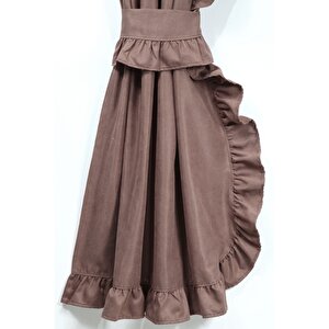 Poli Perde Çift Kanat Dikey Fırfırlı