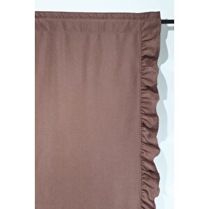 Poli Perde Çift Kanat Dikey Fırfırlı