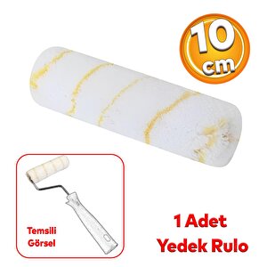 Saten Kalorifer Parmak Rulo Yedeği 10 Cm Boya İç Cephe Dış Cephe Ev Yağlı Silikonlu Boyama 1 Adet