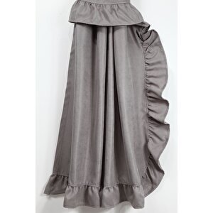 Poli Perde Çift Kanat Dikey Fırfırlı