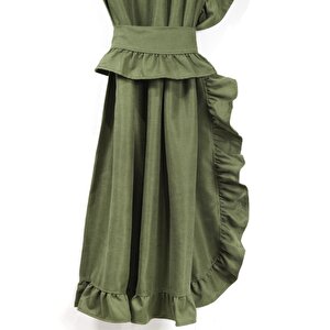 Poli Perde Çift Kanat Dikey Fırfırlı