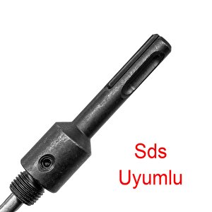Metal Sds Plus Panç Adaptörü 14x32 Mm Delik Oyuk Açma Delme No:2 Bi Metal Matkap Uyumlu