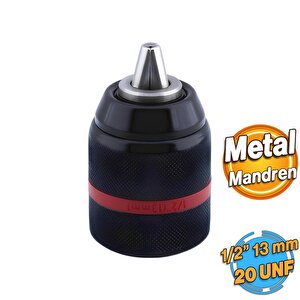 Kilitli Metal Mandren Adaptör Anahtarsız 1/2" 13mm 20 Unf (diş) Kırıcı Delici Matkap Sds Plus Uyumlu