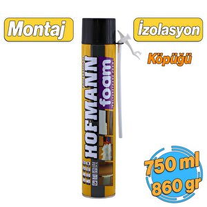 Montaj Köpüğü Pipetli Profesyonel Dolgu İzolasyon Poliüretan Köpük Kapı Pencere Duvar Yalıtım 750 Ml