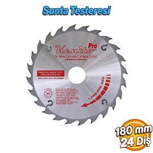 Kenito Ahşap Mdf Mobilya Tahta Sunta Dolap Kesme Testeresi Testere 180 Mm 24 Diş
