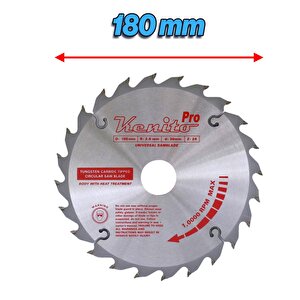 Kenito Ahşap Mdf Mobilya Tahta Sunta Dolap Kesme Testeresi Testere 180 Mm 24 Diş