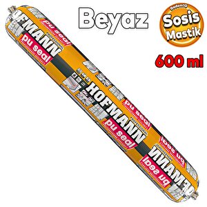 Sosis Pu Silikon Mastik Beyaz Renk 600 Ml Çok Amaçlı Güçlü Yapıştırıcı Sızdırmaz Yalıtım Poliüretan