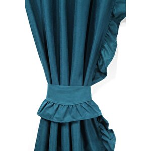 Poli Perde Çift Kanat Dikey Fırfırlı 100x150 cm