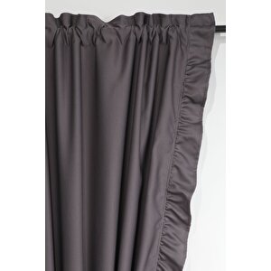 Poli Perde Çift Kanat Dikey Fırfırlı