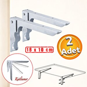 Duvara Monteli Balkon Masası Sehpası Montajı Metal Katlanır Raf Altı Ayağı 18 X 10 Cm (2 Adet)