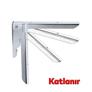 Duvara Monteli Balkon Masası Sehpası Montajı Metal Katlanır Raf Altı Ayağı 18 X 10 Cm (2 Adet)
