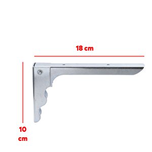 Duvara Monteli Balkon Masası Sehpası Montajı Metal Katlanır Raf Altı Ayağı 18 X 10 Cm (2 Adet)