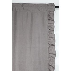 Poli Perde Çift Kanat Dikey Fırfırlı