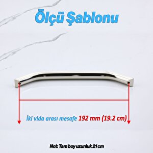 Şahin Metal İnox Kulp 192 Mm Mobilya Çekmece Mutfak Dolabı Dolap Kapak Kulpları Kulb Kulpu 19.2 Cm