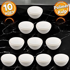Piyano Polimer Düğme Kulp Dışbükey Mat Aytaşı Dolap Mobilya Mutfak Dolab Çekmece Kulpu Kulbu 10 Adet