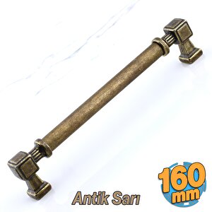 Talas Antik Sarı Eskitme Metal 160 Mm Mobilya Mutfak Çekmece Dolap Kulpu Kulbu Kulpları 16 Cm