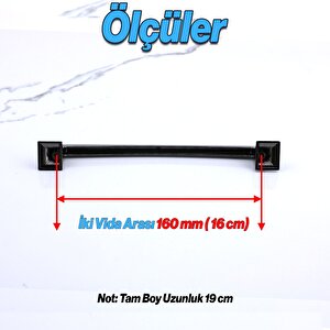 Pelikan Füme Düz Metal Kulp Kulpu 160 Mm Mobilya Çekmece Mutfak Dolabı Dolap Kulpları Kulbu
