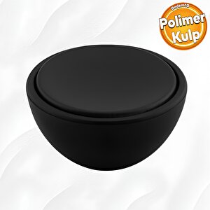 Piyano Polimer Düğme Kulp İçbükey Mat Siyah Dolap Mobilya Mutfak Dolabı Çekmece Kulpu Kulbu