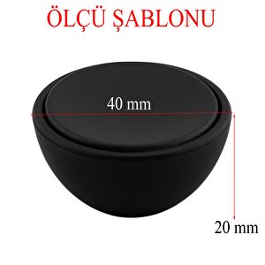 Piyano Polimer Düğme Kulp İçbükey Mat Siyah Dolap Mobilya Mutfak Dolabı Çekmece Kulpu Kulbu