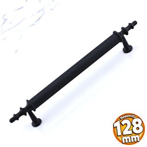 Ovacık Siyah Metal Kulp 128 Mm Mobilya Çekmece Mutfak Dolabı Dolap Kulpları Kulbu Kulpu Siyah