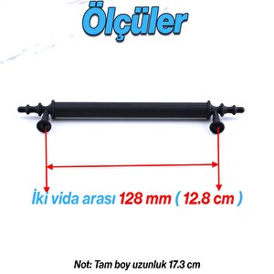 Ovacık Siyah Metal Kulp 128 Mm Mobilya Çekmece Mutfak Dolabı Dolap Kulpları Kulbu Kulpu Siyah