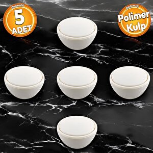 Piyano Polimer Düğme Kulp Dışbükey Mat Aytaşı Dolap Mobilya Mutfak Dolabı Çekmece Kulpu Kulbu 5 Adet