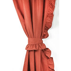 Poli Perde Çift Kanat Dikey Fırfırlı 100x185 cm