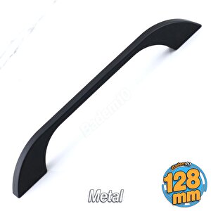 Ezgi Metal Siyah Kulp 128 Mm Mobilya Çekmece Mutfak Dolabı Dolap Kapak Kulpları Kulb Kulpu 12.8 Cm