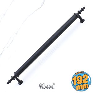 Ovacık Metal Siyah Kulp 192 Mm Mobilya Çekmece Mutfak Dolabı Dolap Kapak Kulpları Kulb Kulpu 19.2 Cm