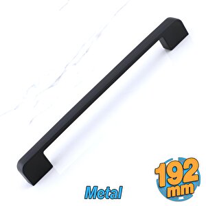 Radus Siyah Metal Kulp 192 Mm -19.2 Cm Mobilya Çekmece Mutfak Dolabı Dolap Kulpları Kulbu Kulpu