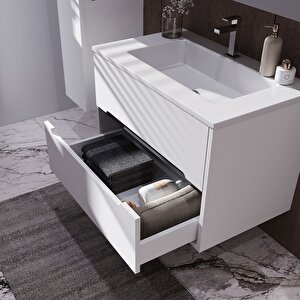 Teta Home Madrid 65 Cm Mdf Banyo Dolabı Seti Ve Boy Dolabı