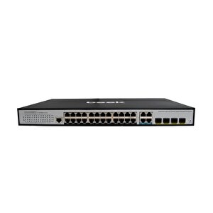 L2 Yönetilebilir Switch
24 X 10/100/1000mbps Ieee802.3af/at Poe+ Port (port Başına 30.8 Watt) (poe Güç Bütçesi Maks. 400 Watt)
4 X 10/100/1000base-t Port (combo)
4 X 1000 Base-x Sfp Yuva (combo)
1 X Konsol Port