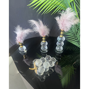 Elysia Dekoratif Gold Tüylük Ve Üzüm Pembe