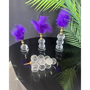 Elysia Dekoratif Gold Tüylük Ve Üzüm Mor