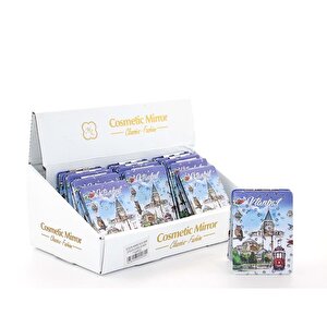 Taşlı İstanbul Tasarımı El Aynası İnce