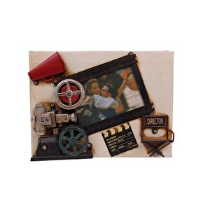 Dekoratif Metal Çerçeve Sinema Temalı Vintage Hediyelik