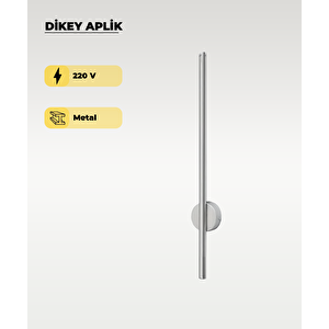 12w Krom Dikey Aplik - Gün Işığı