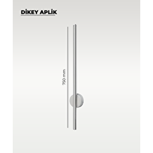 12w Krom Dikey Aplik - Gün Işığı