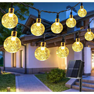 7m 50 Led Gün Işığı Solar Bahçe Aydınlatma Dekorasyon Güneş Enerjili