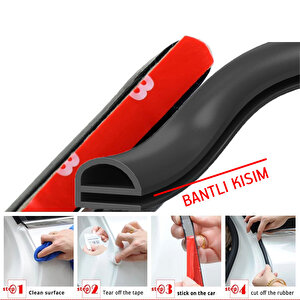 Otomobil Fitili İki Kapı Arası Fitili Orta Direk Fitili 2 Metre Kendinden Yapışkanlı Rüzgar Azaltıcı Fitil