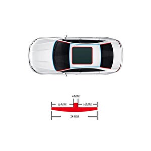 Üniversal Oto Kenar Fitilleri,ön Cam,arka Cam Ve Sunroof Fitili 5 Metre