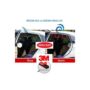 Contacall 3m Oto Kapı Kaput Bagaj Ses Toz Yalıtım Fitili 3 Metre Uzunluk