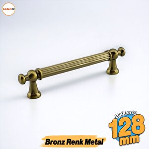 Selçuk Antik Sarı Metal Kulp 128 Mm 12.8 Cm Mobilya Çekmece Mutfak Dolabı Dolap Kulpları Kulbu Kulpu