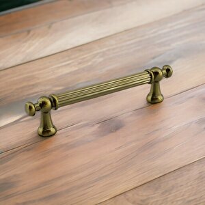 Selçuk Antik Sarı Metal Kulp 128 Mm 12.8 Cm Mobilya Çekmece Mutfak Dolabı Dolap Kulpları Kulbu Kulpu