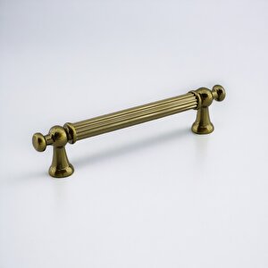 Selçuk Antik Sarı Metal Kulp 128 Mm 12.8 Cm Mobilya Çekmece Mutfak Dolabı Dolap Kulpları Kulbu Kulpu