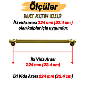 Osmanlı Metal Çizgili Altın Kulp 224 Mm 22.4 Cm Mobilya Çekmece Mutfak Dolabı Dolap Kapak Kulb Kulpu