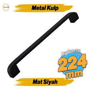 Zehra Kulp 224 Mm Siyah Metal Mutfak Mobilya Çekmece Mutfak Dolap Dolabı Kulpları Kapak Kulbu 22.4 Cm