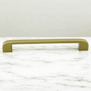 Zehra (160 Mm - 16 Cm) Mat Gold Metal Mobilya Mutfak Çekmece Dolap Dolabı Kapak Kulbu Kulpu Kulpları