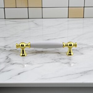 Arnas Porselen Gold Altın Kulp 96 Mm Mobilya Çekmece Mutfak Dolabı Dolap Kapak Kulplar Kulb Kulpu